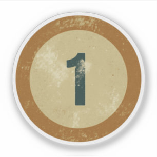 Vintage Distressed Number 1