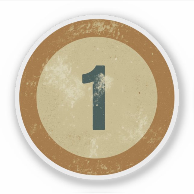 Vintage Distressed Number 1 (Front)