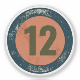 Vintage Distressed Number 12