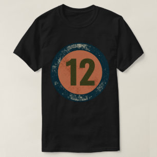 Vintage Distressed Number 12 T-Shirt