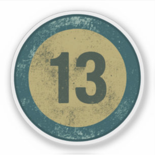 Vintage Distressed Number 13