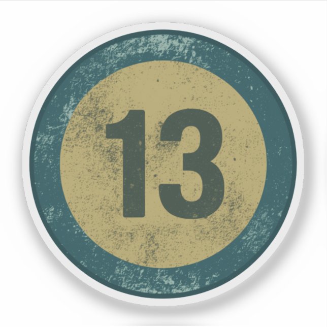 Vintage Distressed Number 13 (Front)