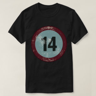 Vintage Distressed Number 14 T-Shirt