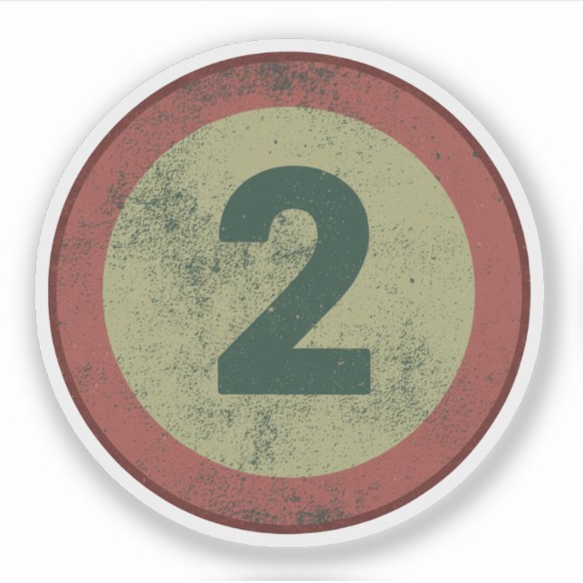 Vintage Distressed Number 2 (Front)