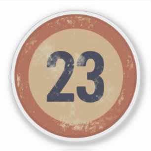 Vintage Distressed Number 23
