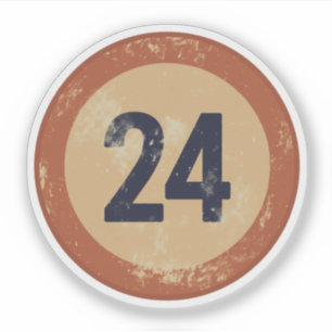 Vintage Distressed Number 24