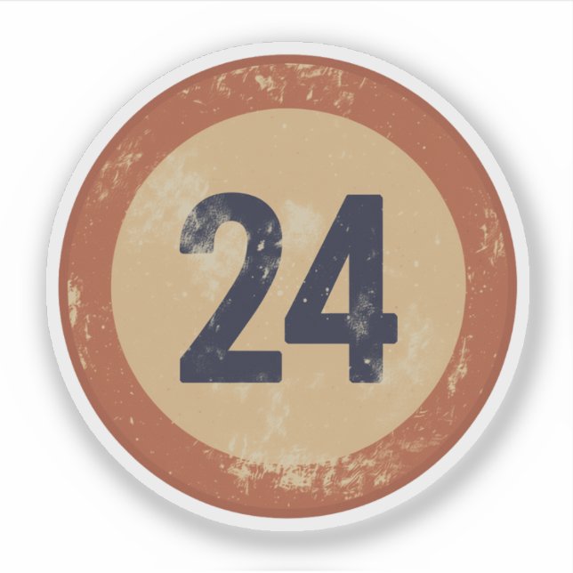 Vintage Distressed Number 24 (Front)