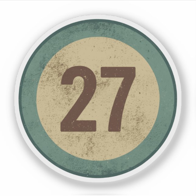 Vintage Distressed Number 27 (Front)