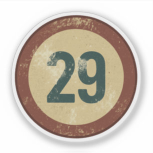 Vintage Distressed Number 29