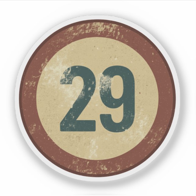 Vintage Distressed Number 29 (Front)