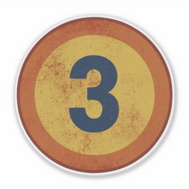 Vintage Distressed Number 3 (Front)