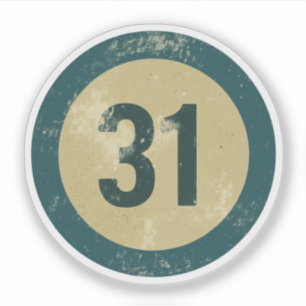 Vintage Distressed Number 31