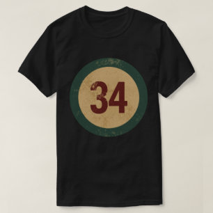 Vintage Distressed Number 34 T-Shirt