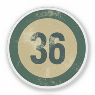 Vintage Distressed Number 36