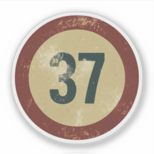 Vintage Distressed Number 37