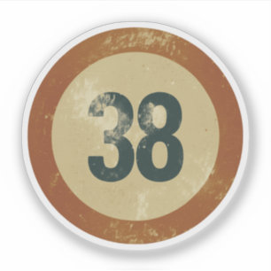 Vintage Distressed Number 38