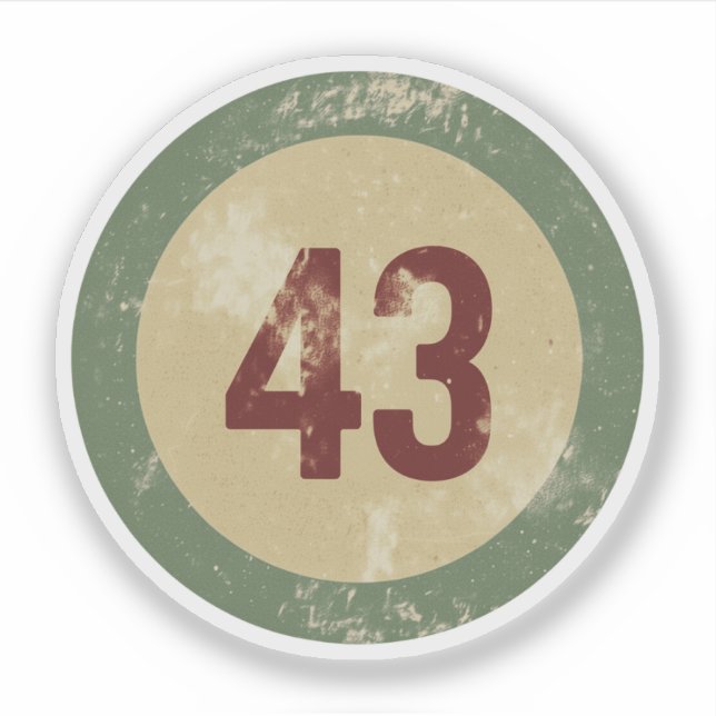 Vintage Distressed Number 43 (Front)