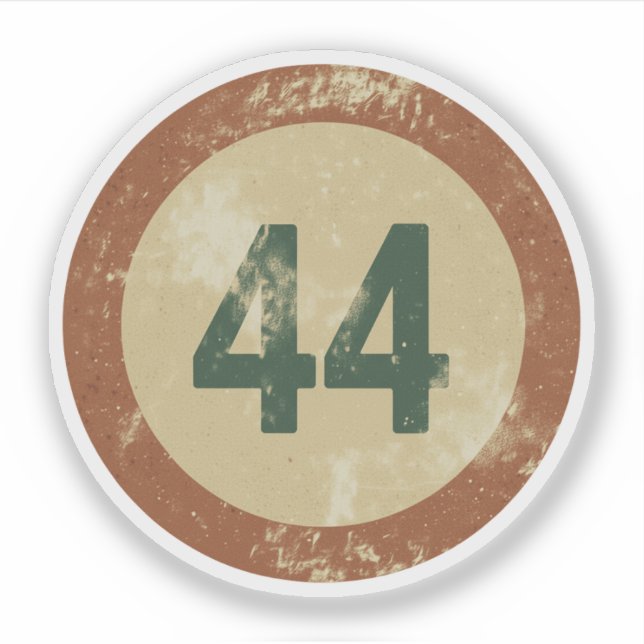 Vintage Distressed Number 44 (Front)