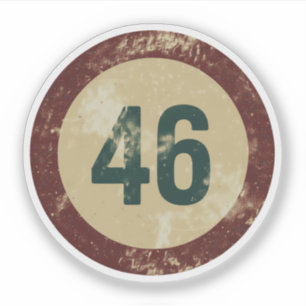 Vintage Distressed Number 46