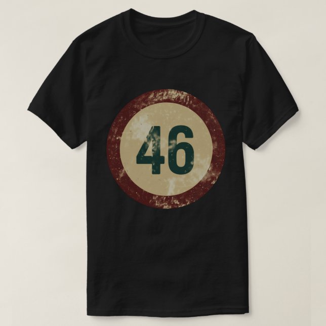 Vintage Distressed Number 46 T-Shirt (Design Front)