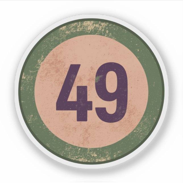 Vintage Distressed Number 49 (Front)