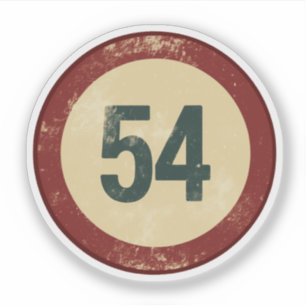 Vintage Distressed Number 54