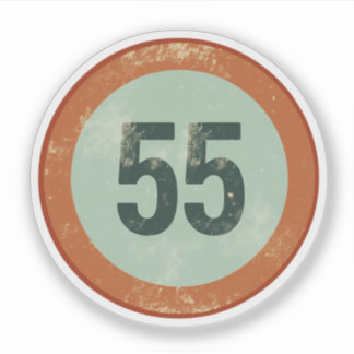 Vintage Distressed Number 55