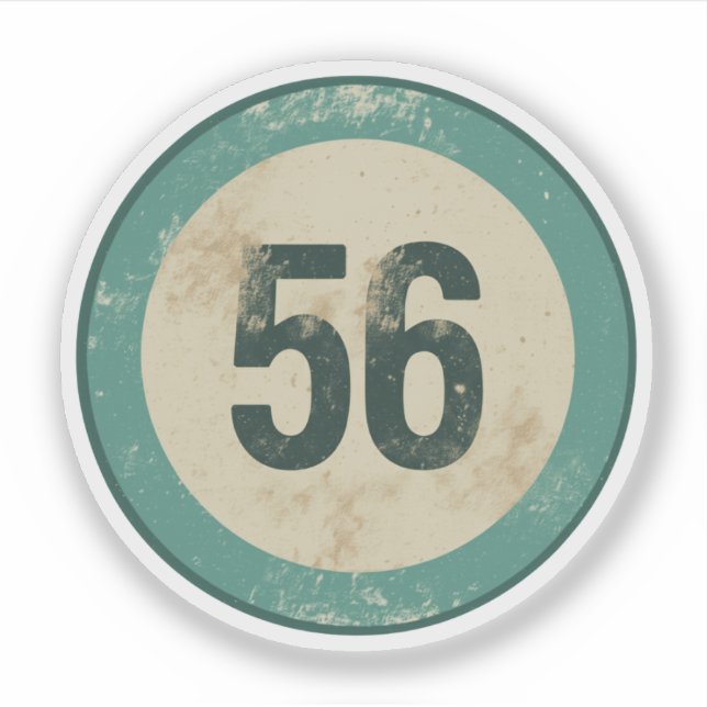 Vintage Distressed Number 56 (Front)