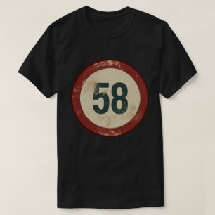 Vintage Distressed Number 58 T-Shirt