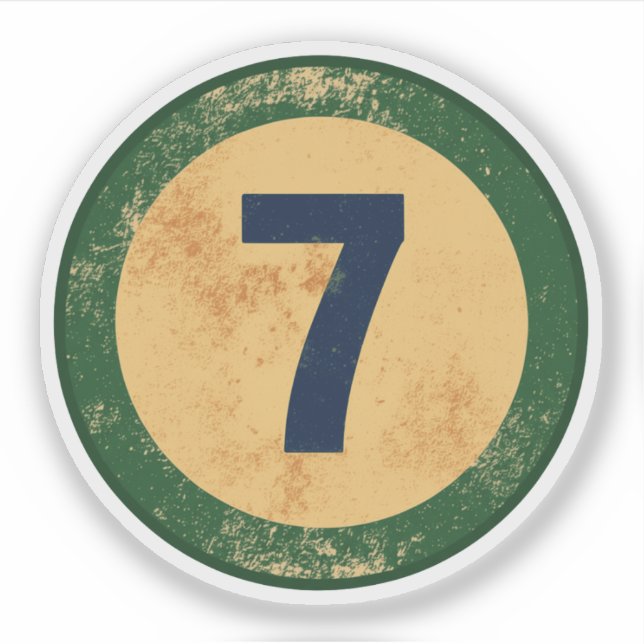 Vintage Distressed Number 7 (Front)