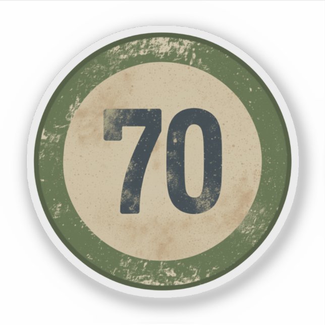 Vintage Distressed Number 70 (Front)