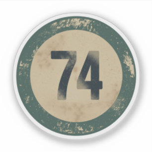 Vintage Distressed Number 74