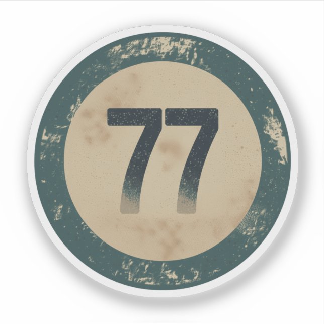 Vintage Distressed Number 77 (Front)