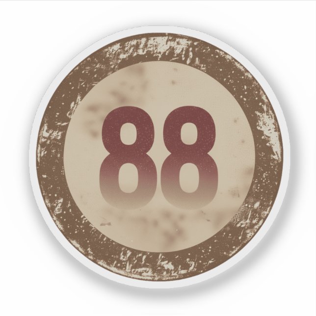 Vintage Distressed Number 88 (Front)