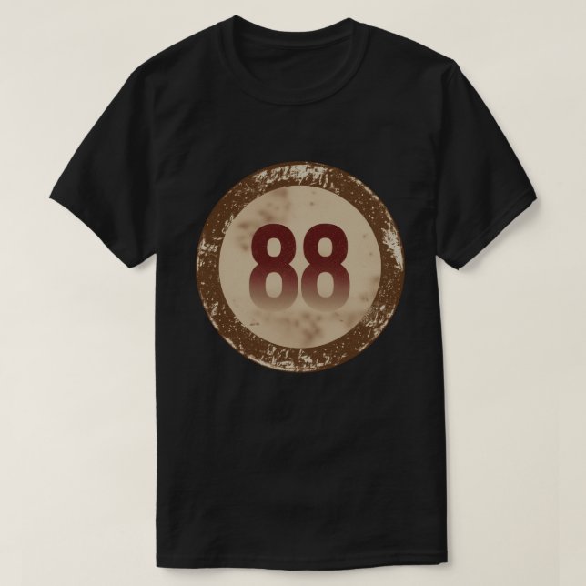 Vintage Distressed Number 88 T-Shirt (Design Front)