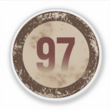 Vintage Distressed Number 97