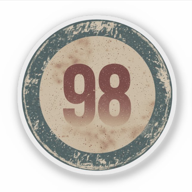 Vintage Distressed Number 98 (Front)