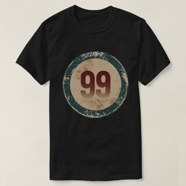 Vintage Distressed Number 99 T-Shirt (Design Front)
