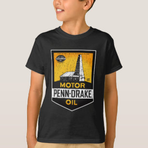 Vintage distressed Penn Drake Motor Oil sign T-Shirt