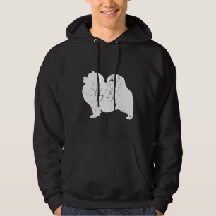 Vintage Distressed Pomeranian Dog Hoodie