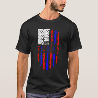 Vintage Distressed Retro American Flag Car 4th of  T-Shirt