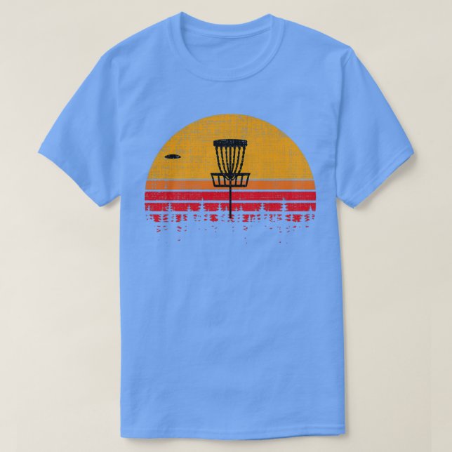 Vintage Distressed Retro Frisbee Disc Golf T-Shirt (Design Front)
