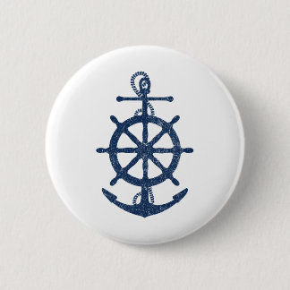 Vintage Distressed Sail Boating Nautical Grungy Na 6 Cm Round Badge