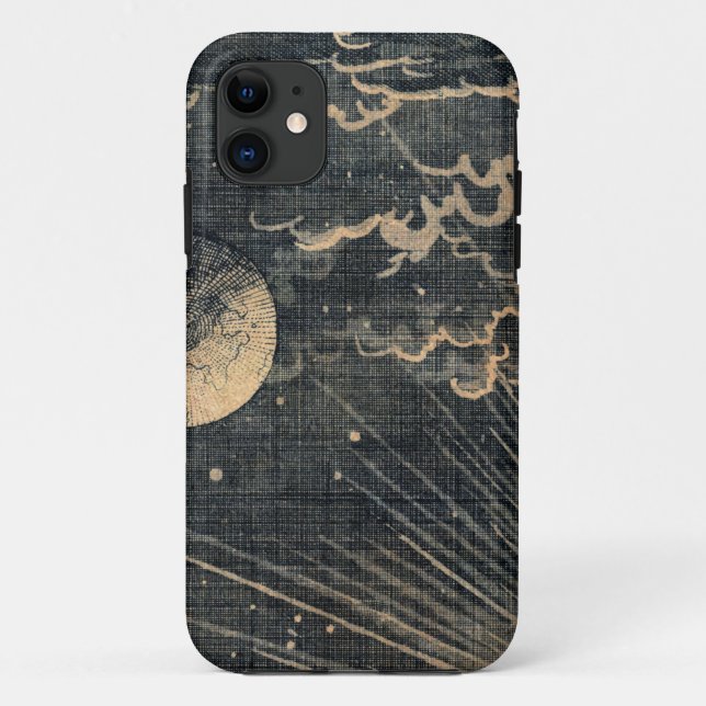 Vintage distressed sun eclipse moon night sky  Case-Mate iPhone case (Back)