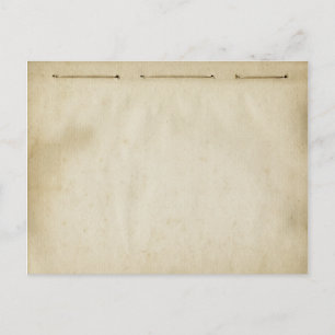 Vintage Distressed Threaded Blank Antique Inspired Postcard