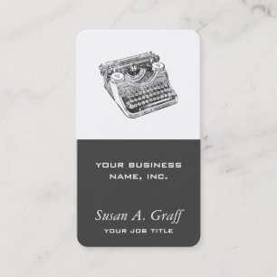 Vintage Distressed Underwood Typewriter Business Card