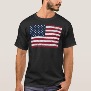 Vintage Distressed USA American Flag Graphic T-Shirt