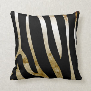 Vintage Distressed Zebra Print Custom Pillow