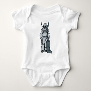 Vintage Diver with Diving Helmet Illustration Baby Bodysuit