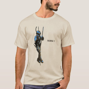 Vintage Diver with Mark V Diving Helmet on a Rope T-Shirt